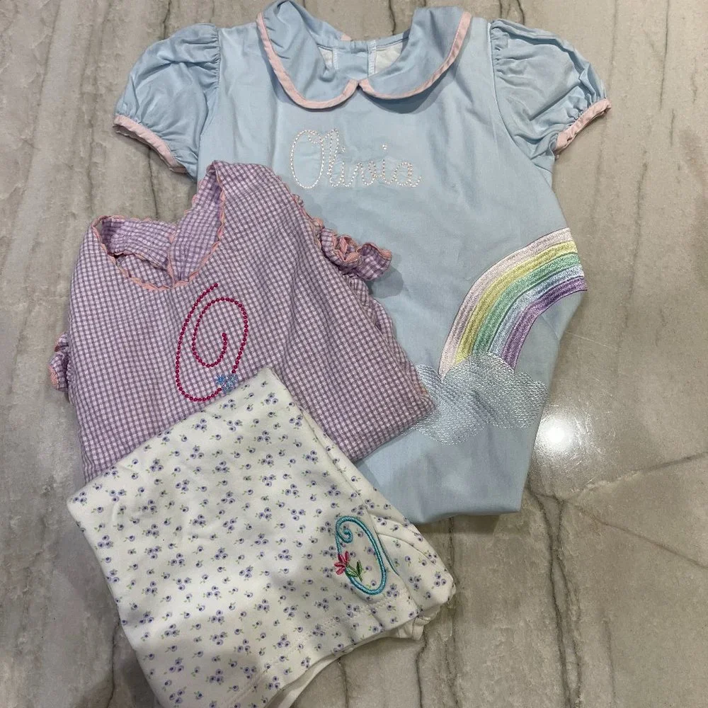 Size 4 and 4T "Olivia" and "O" Monogrammed Clothes - Picture 1 of 8